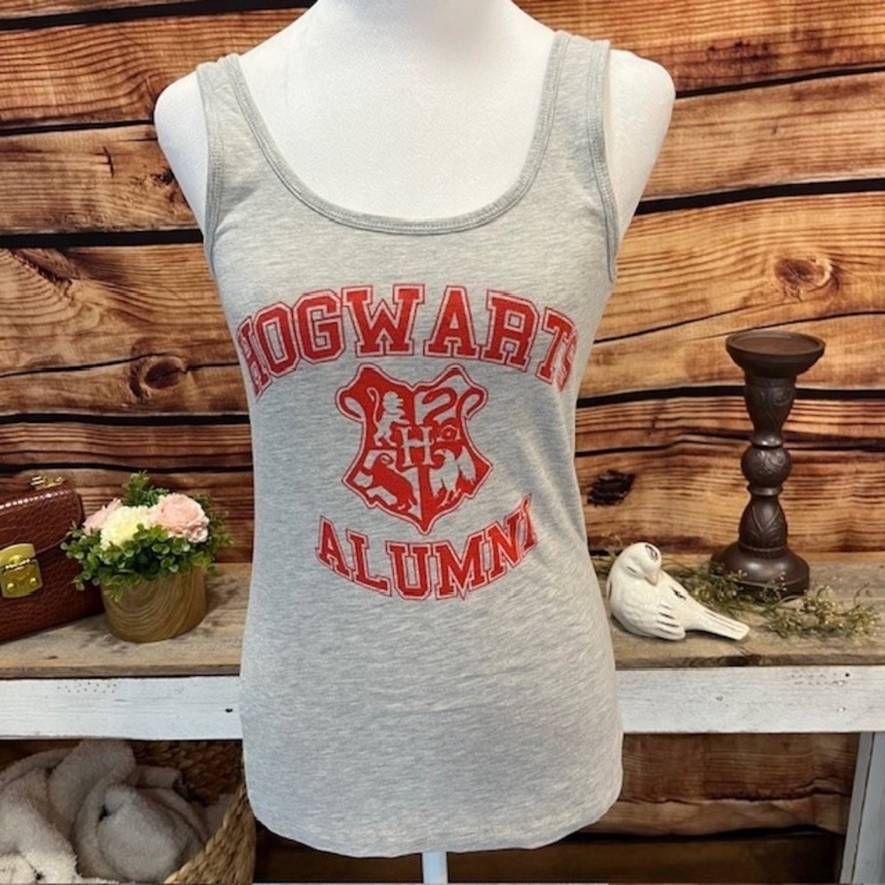 Hogwarts Alumni Logo Womens Gray Skinny Tank Top Size XS